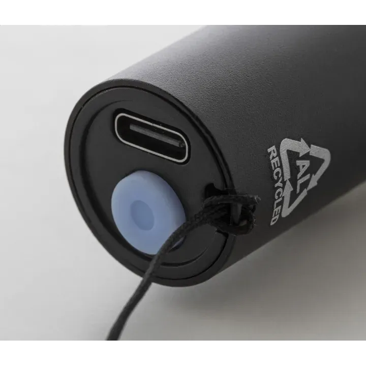 Recycled aluminium rechargeable torch - AP864122 (ANDA#10)